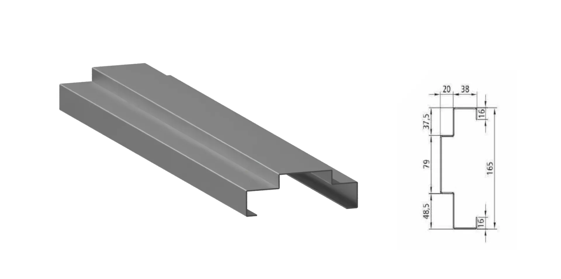 165mm double rebate frame profile - glazed fire door India