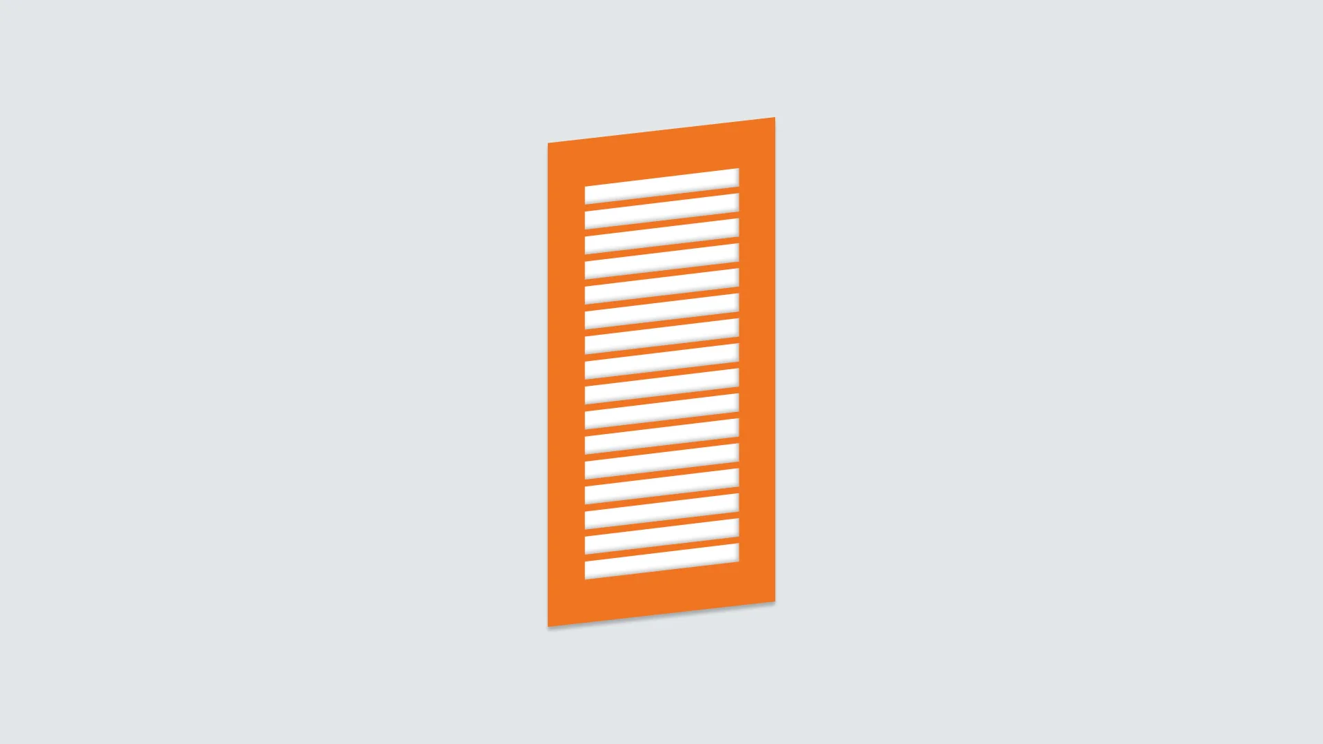 Full louvered door elevation - glazed fire door India