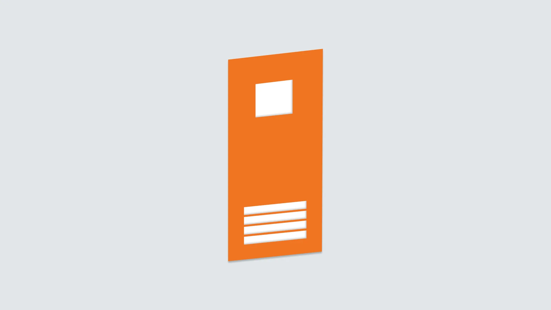 Vision light with louvered panel door - glazed fire door India